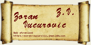 Zoran Vučurović vizit kartica